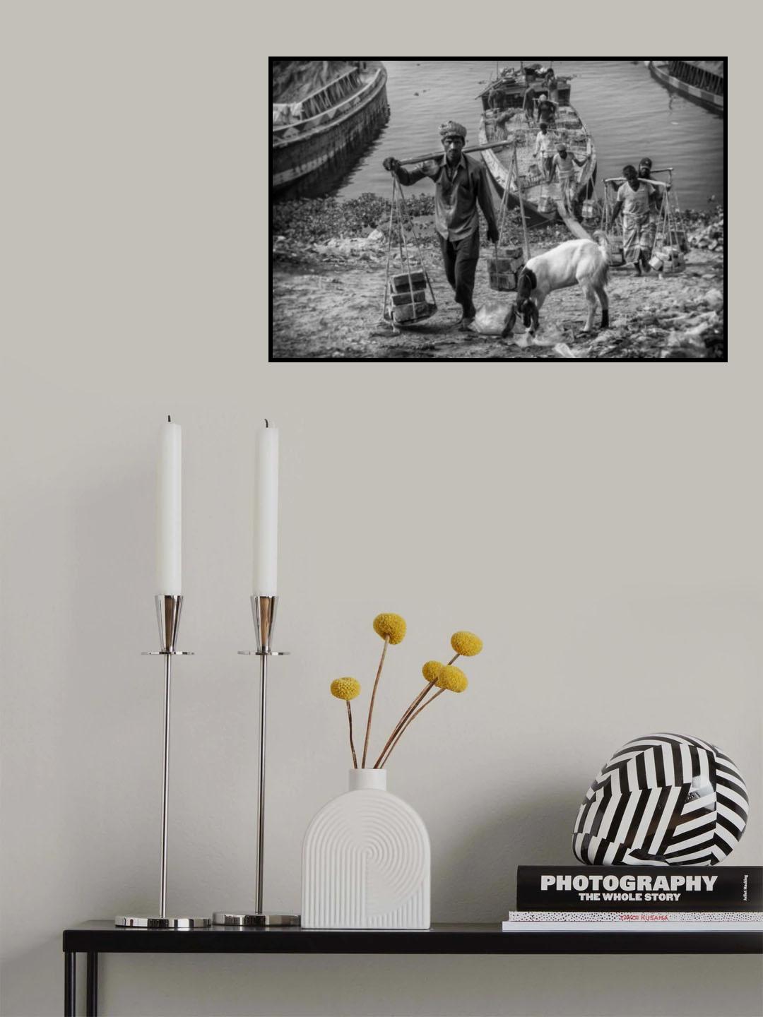daliy life at Buriganga riverbank Poster och Canvastavla