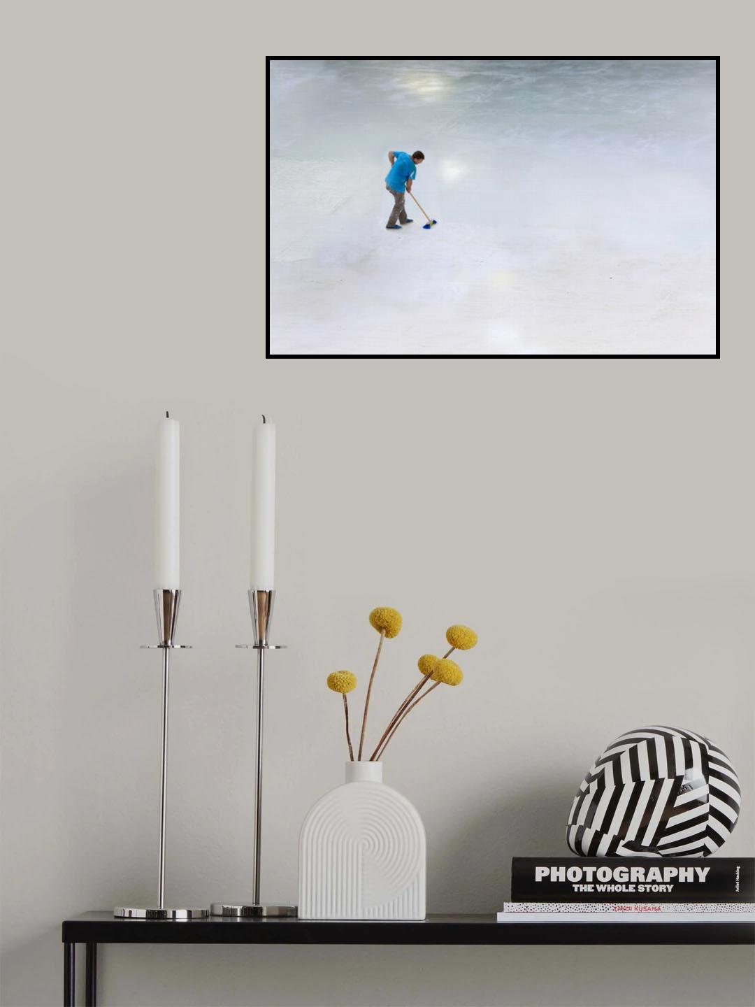 painting the earth to white Poster och Canvastavla