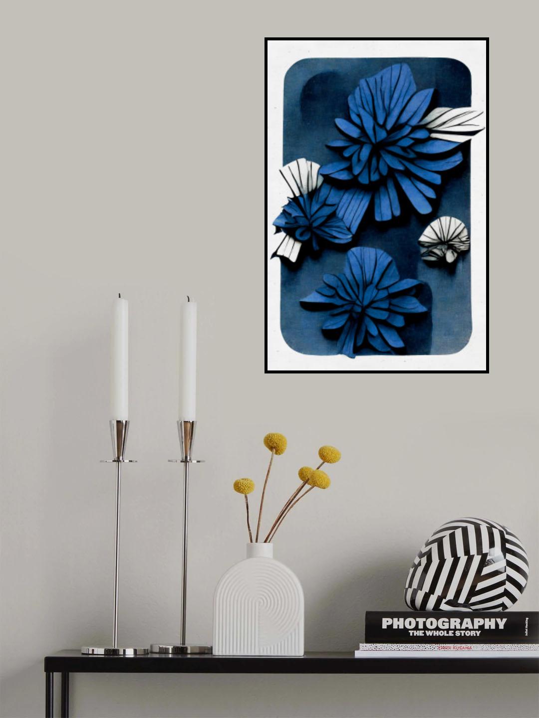Blue Blossoms Poster och Canvastavla