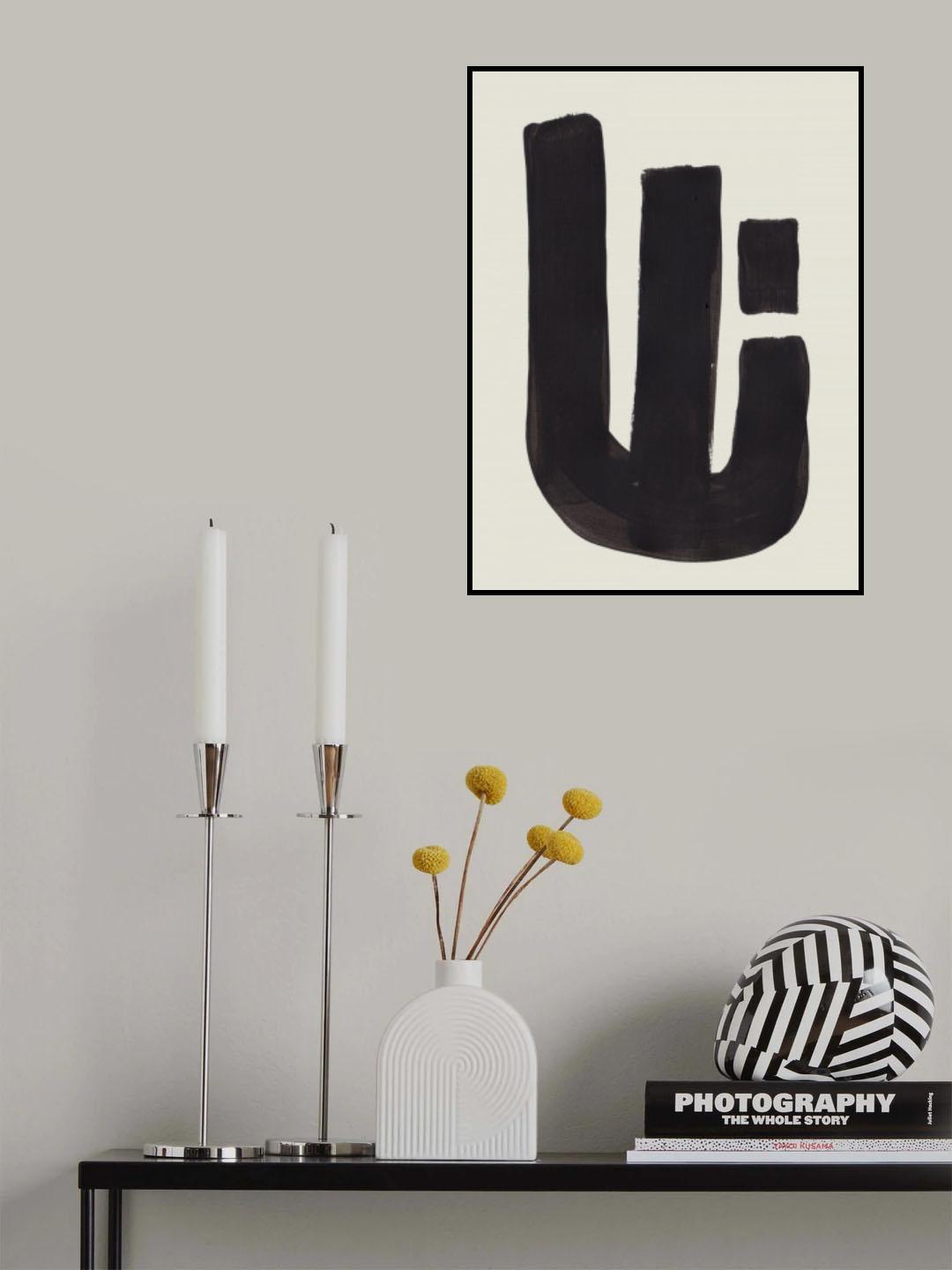 Ink Motif 12 Poster och Canvastavla