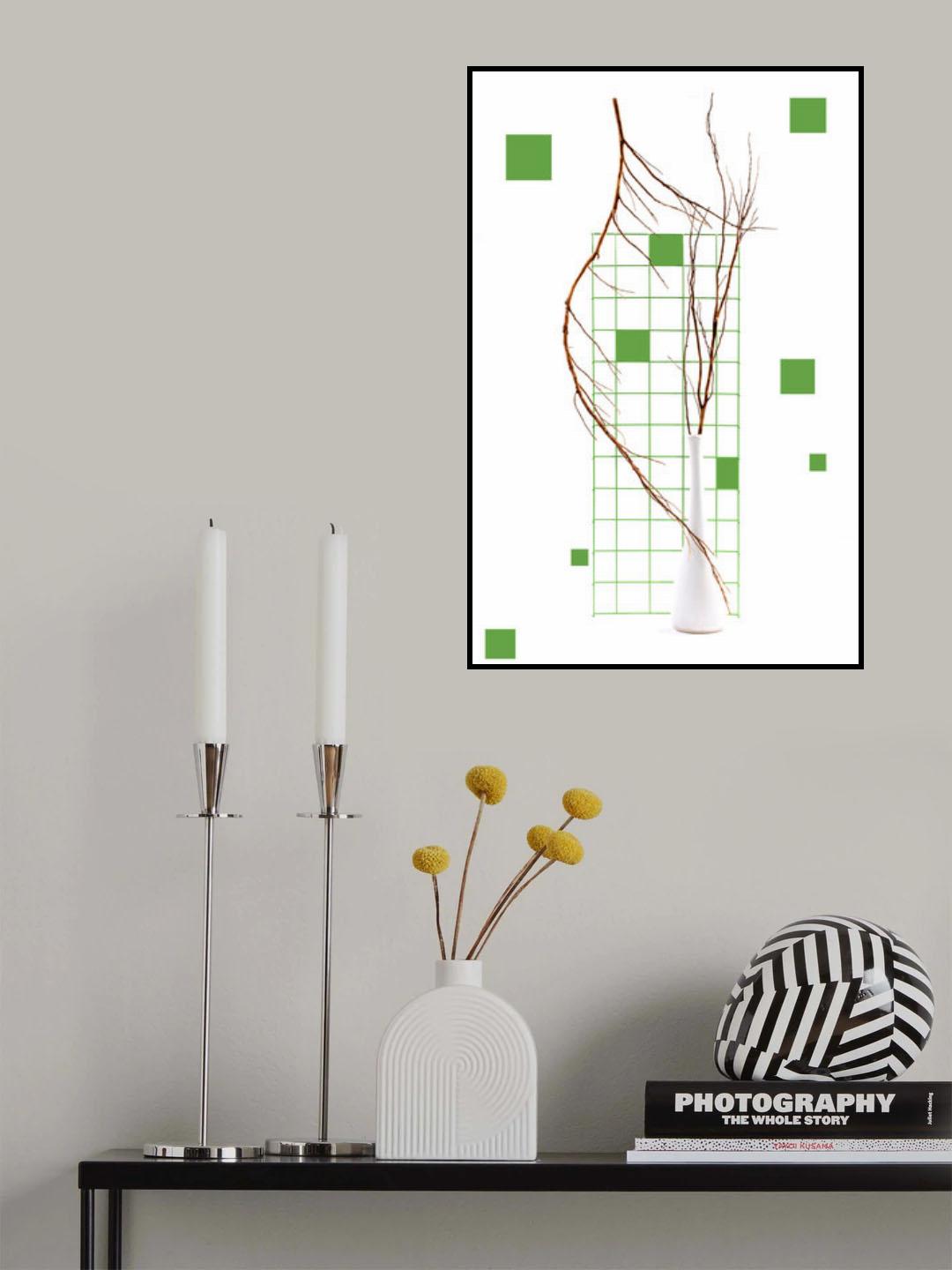 Still life with green squares Poster och Canvastavla