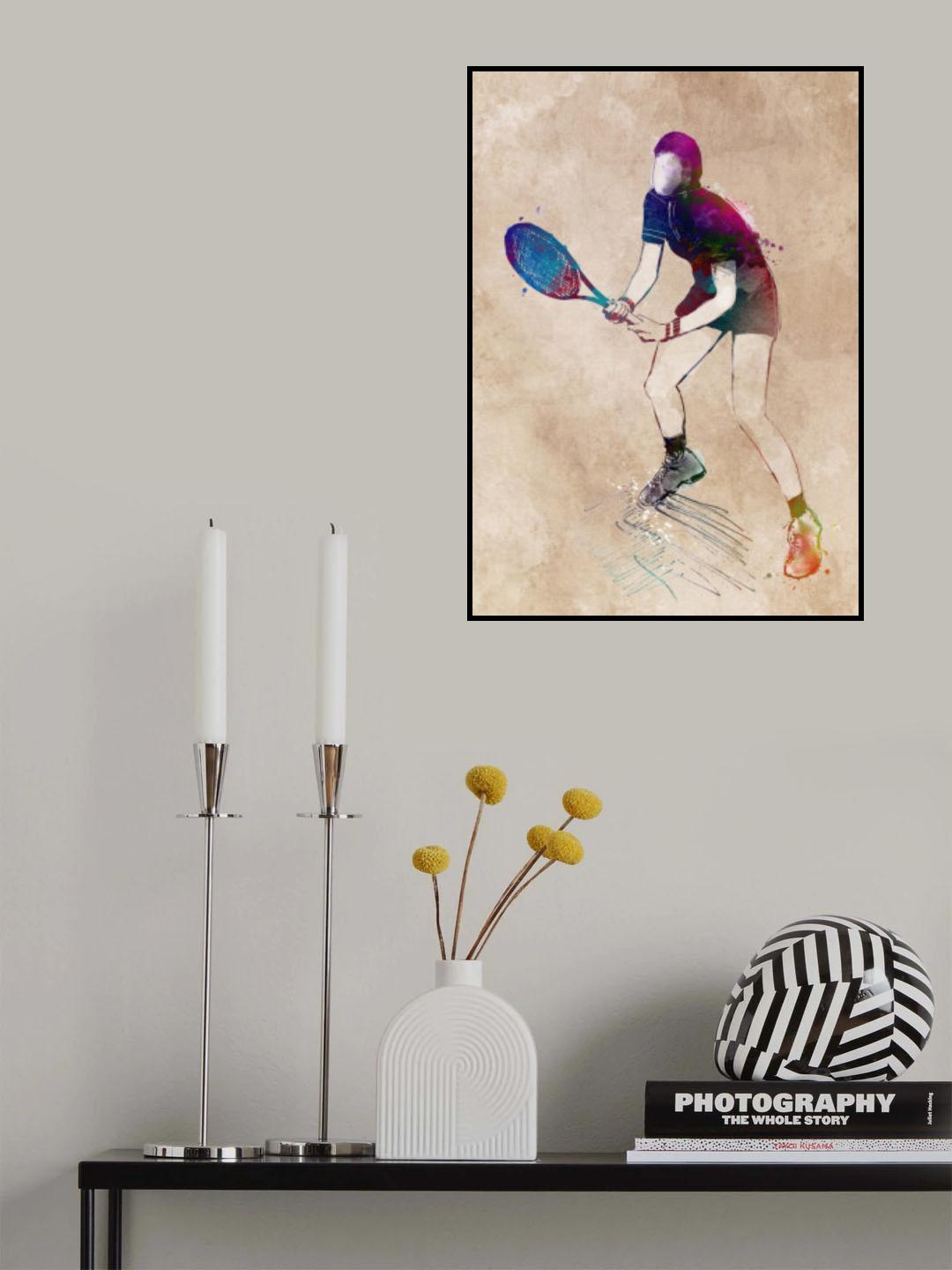 Tennis player sport art Poster och Canvastavla