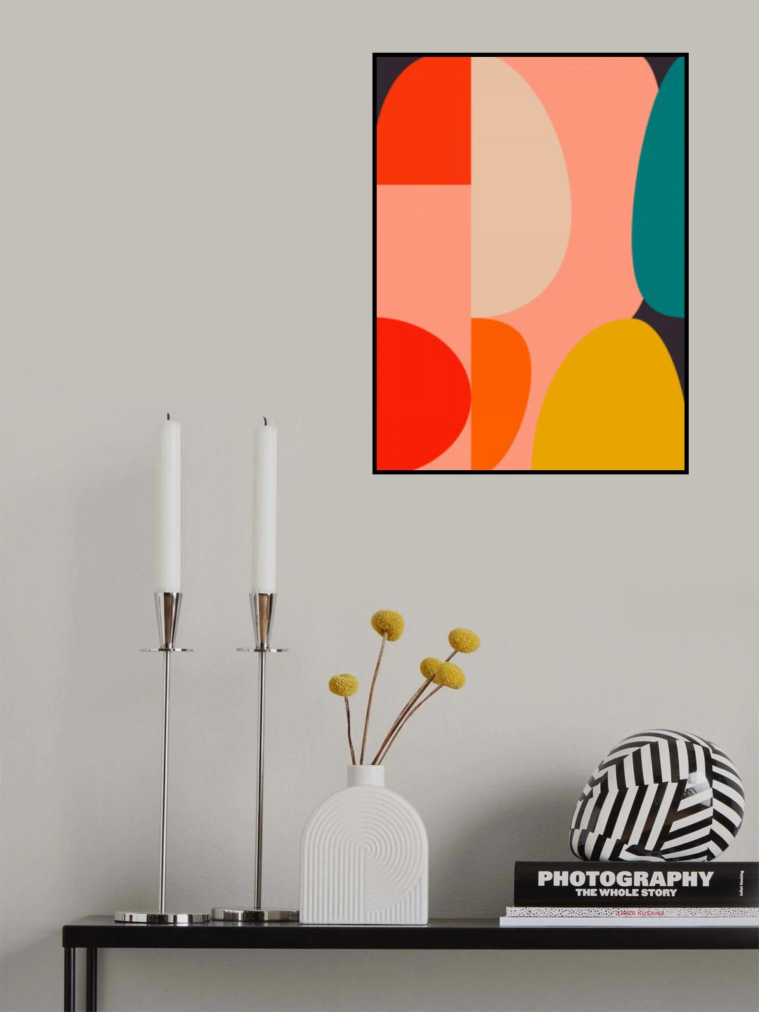 Mid Century Pastel 14 Poster och Canvastavla