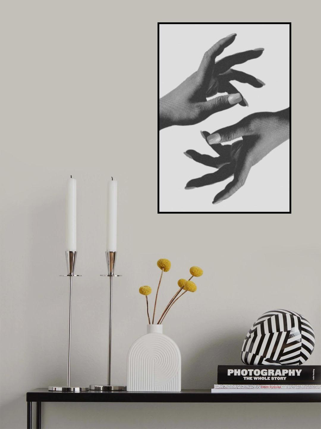 Hands B&w Poster och Canvastavla