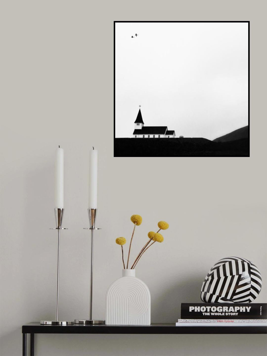 vik kirkja Poster och Canvastavla