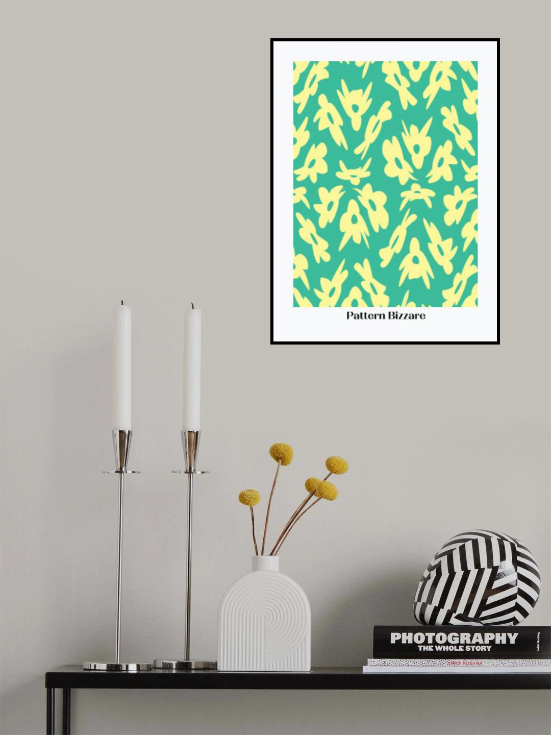 Flowe Pattern Bizarre Poster och Canvastavla