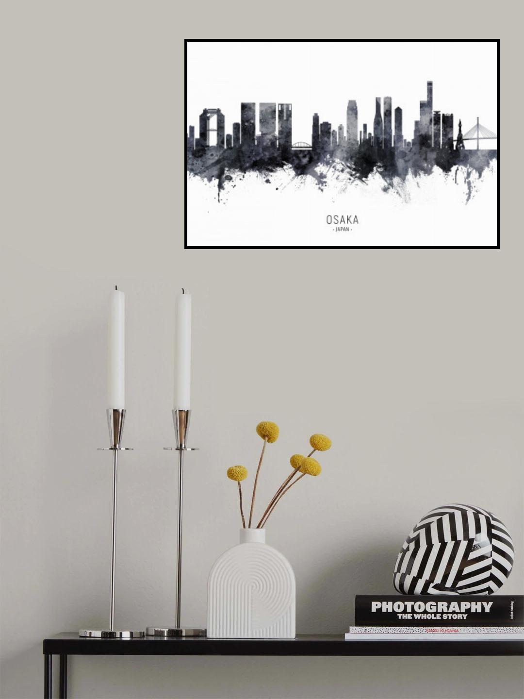 Osaka Japan Skyline Poster och Canvastavla