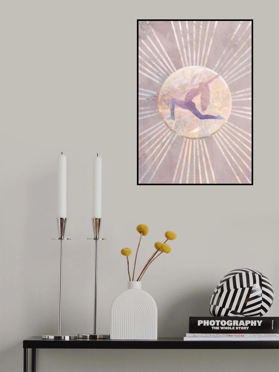 Sun Boho Yoga Pink 3 Poster och Canvastavla