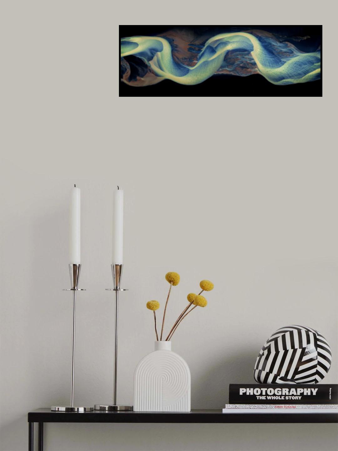 Curving river Poster och Canvastavla
