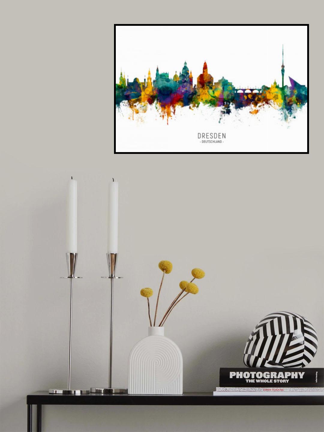 Dresden Germany Skyline Poster och Canvastavla