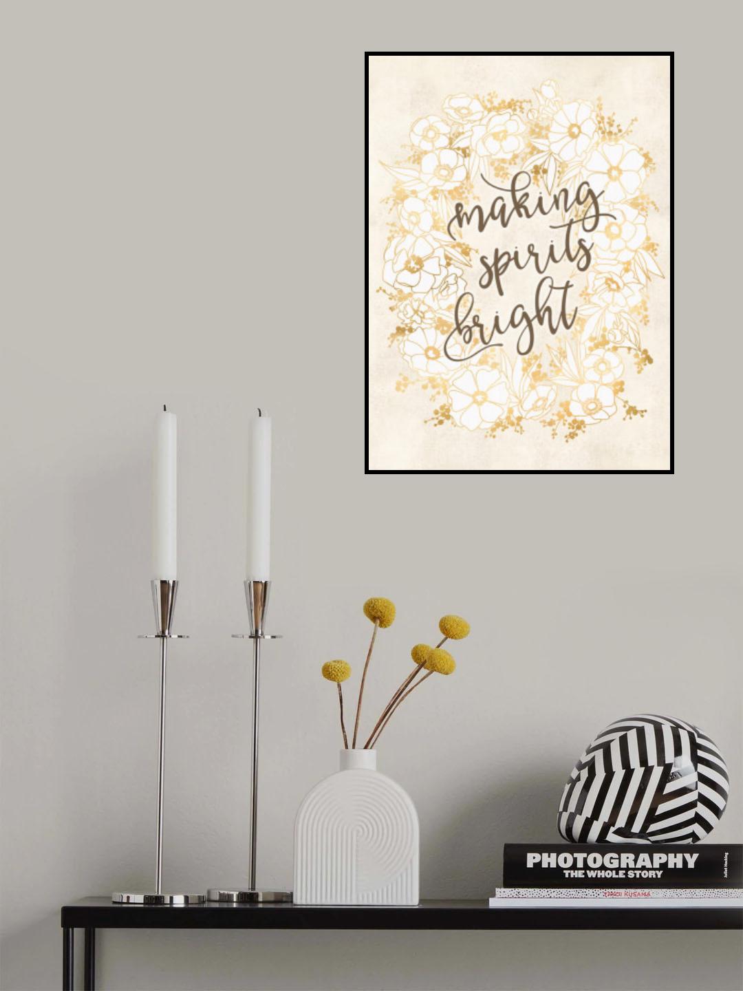 Making spirits bright - vintage vanilla Poster och Canvastavla