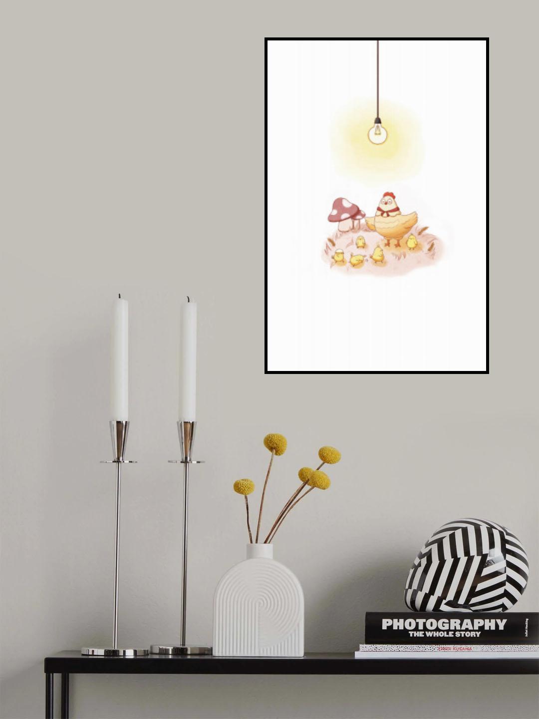 Mischievous Chickens Poster och Canvastavla