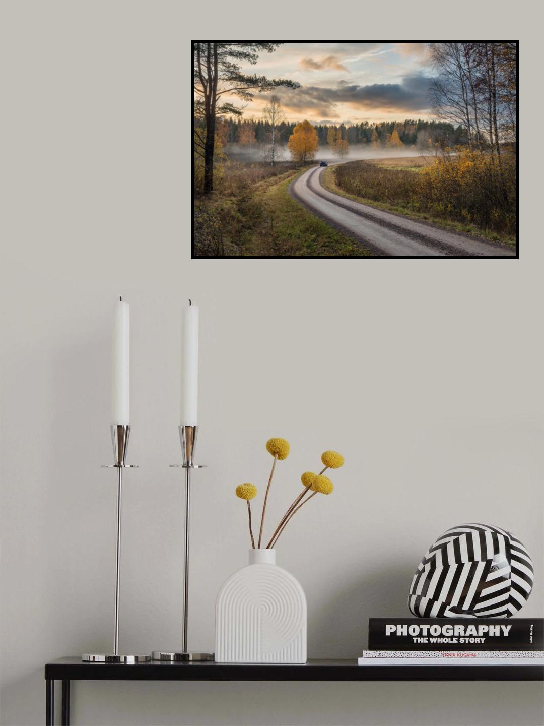 Drive in autumn colors Poster och Canvastavla