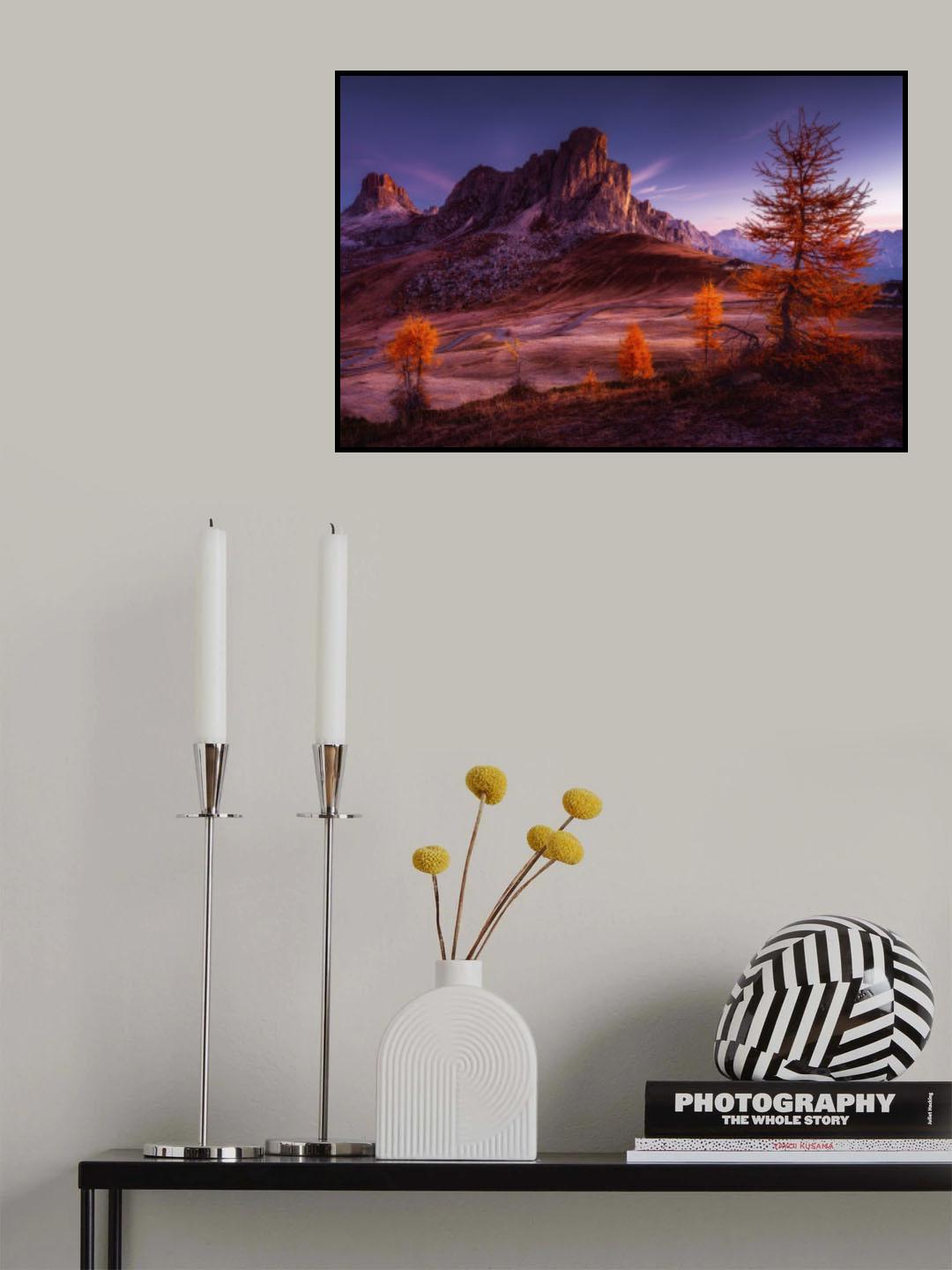 Frozen morning in Dolomites Poster och Canvastavla