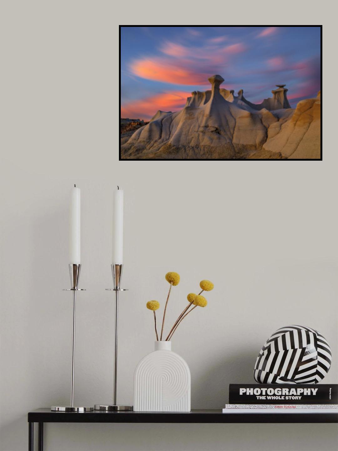 Dusk at Bisti Badlands Poster och Canvastavla