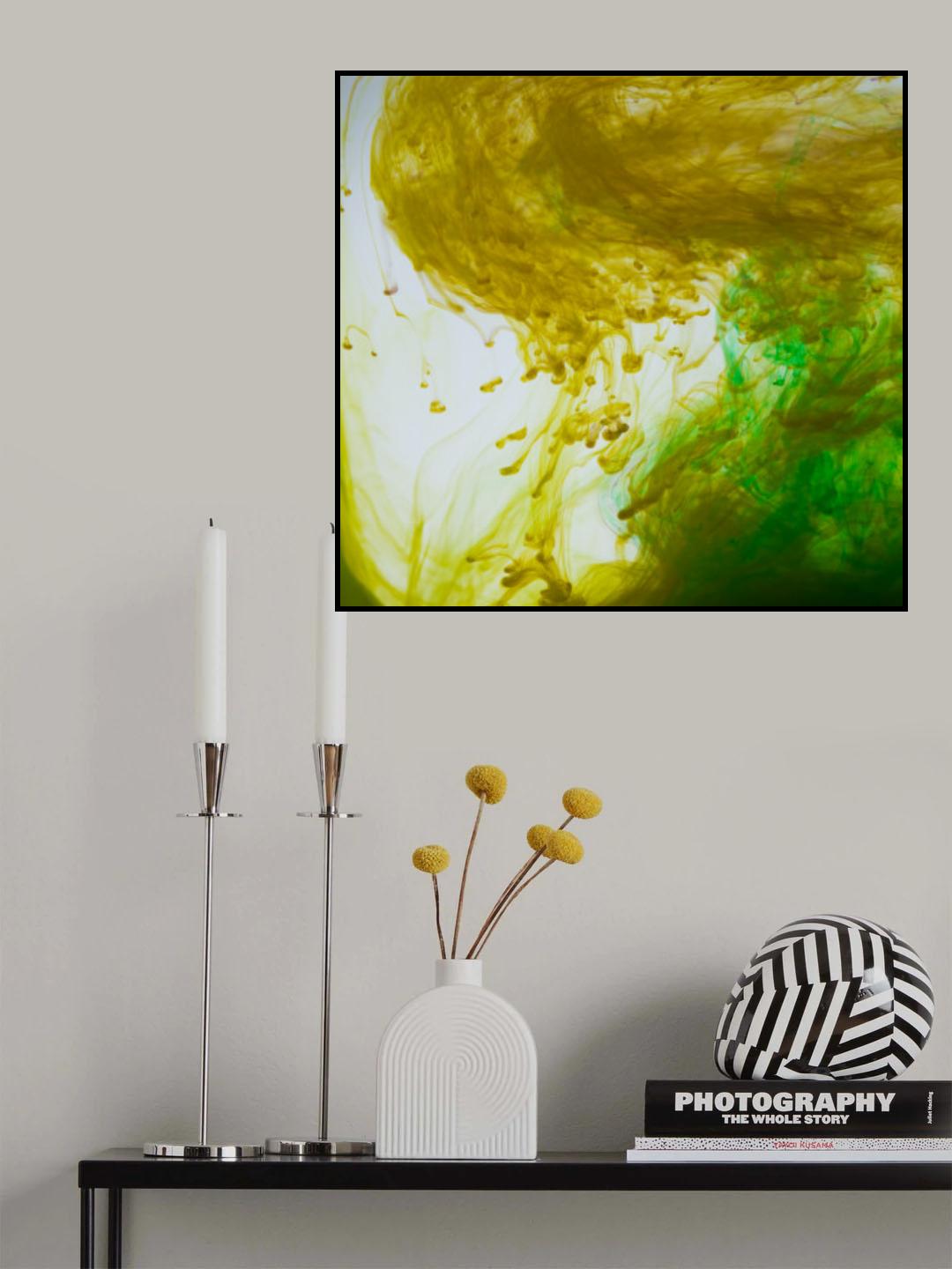 Acrylic colors and ink in water Poster och Canvastavla