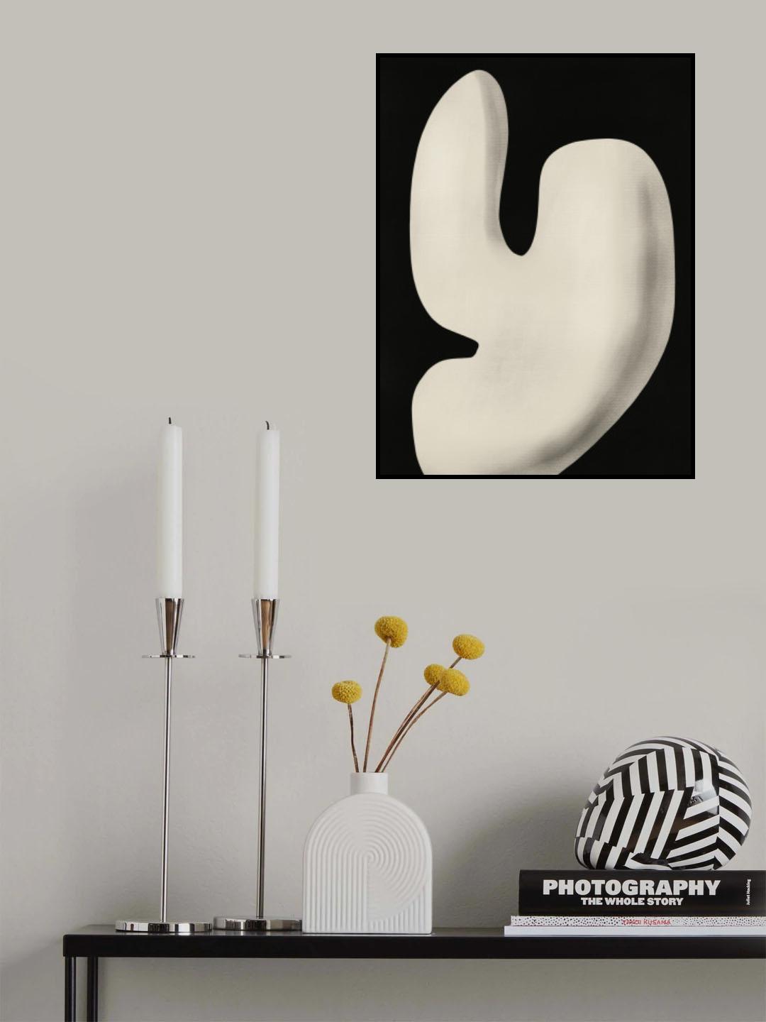 Abstract White Sculpture Y Poster och Canvastavla