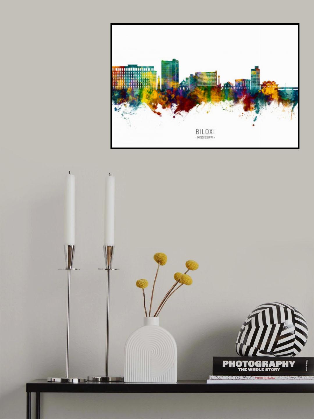 Biloxi Mississippi Skyline Poster och Canvastavla