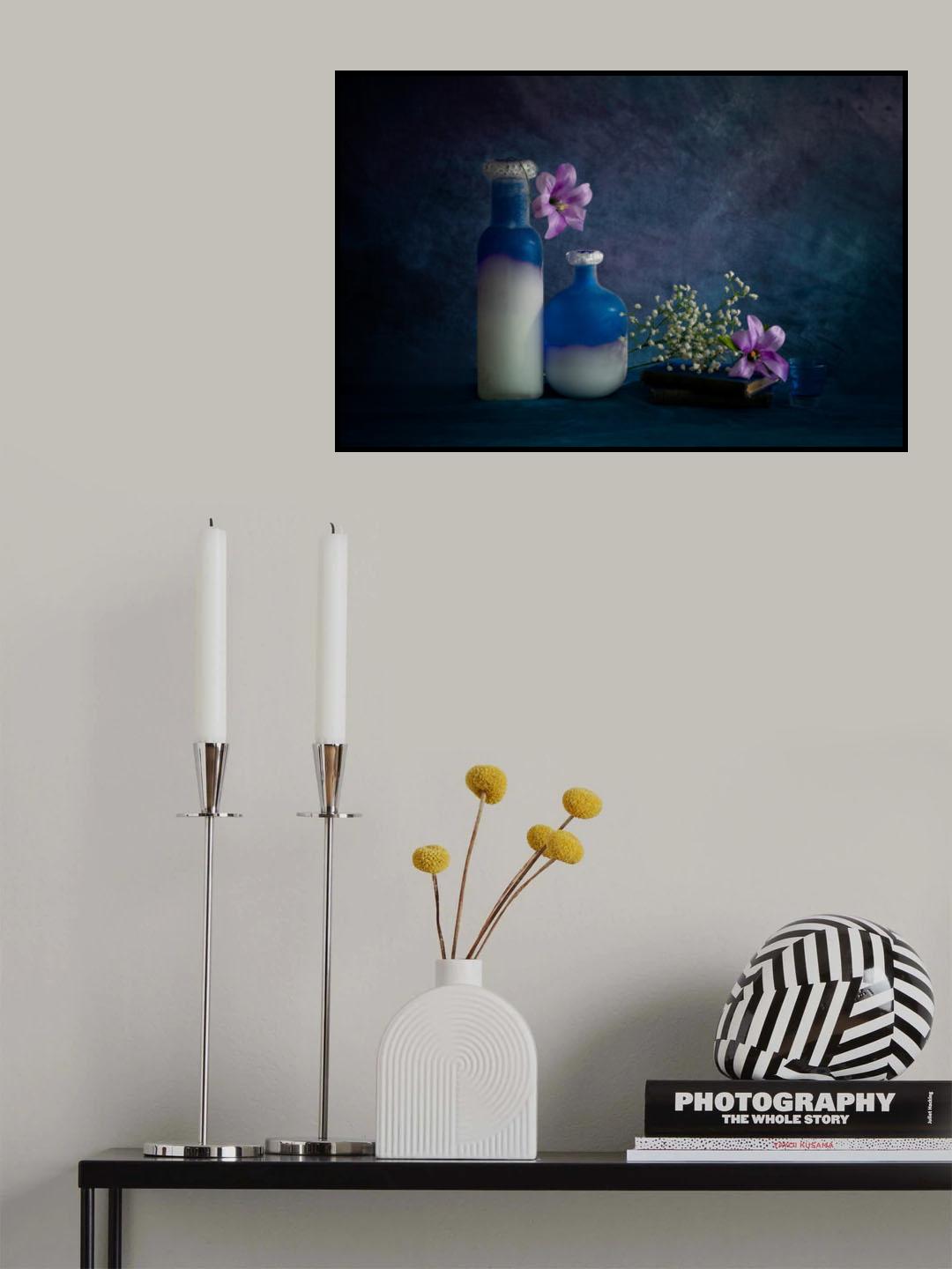 Purple, blue & white Poster och Canvastavla