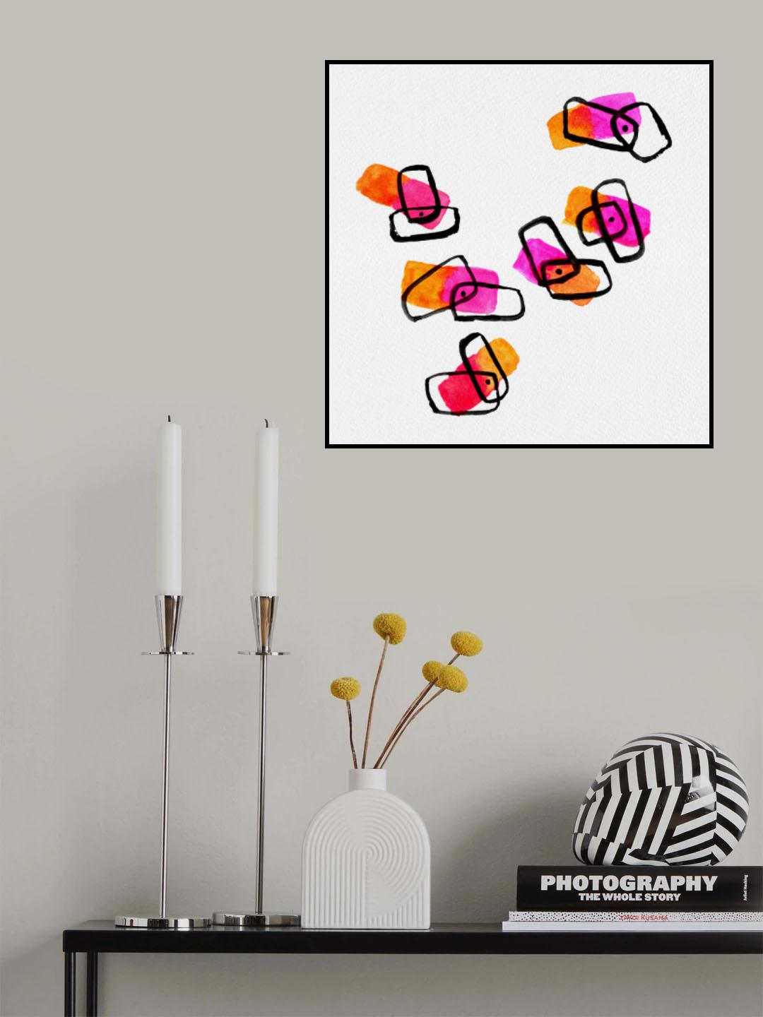 Abstract Shapes Mauve Poster och Canvastavla