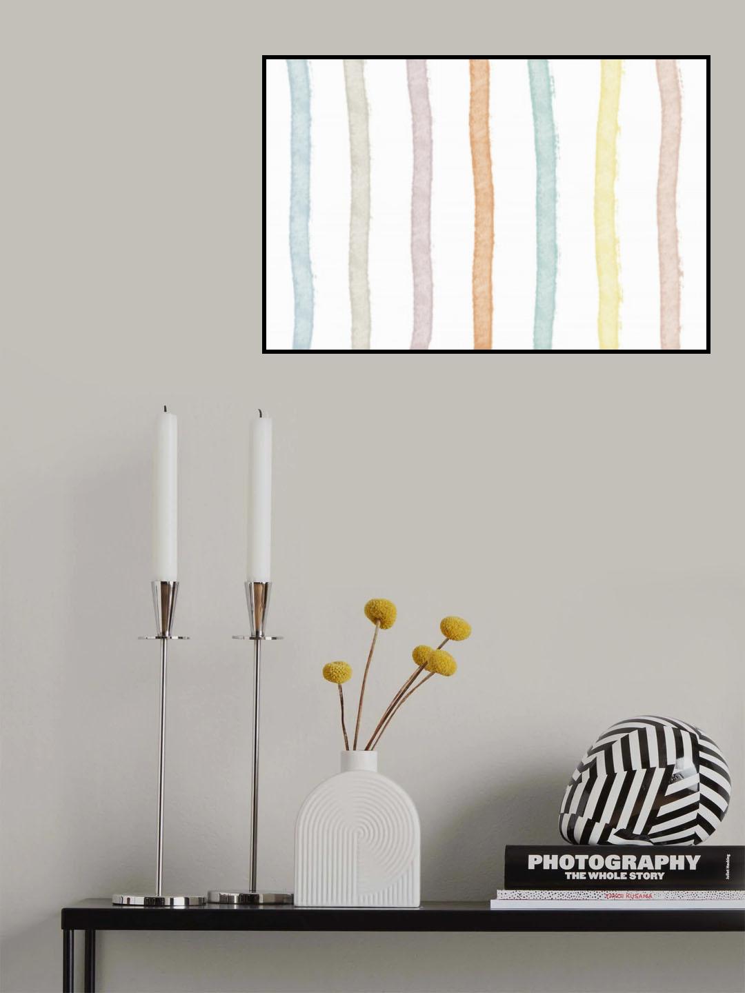 Colorful Lines Poster och Canvastavla