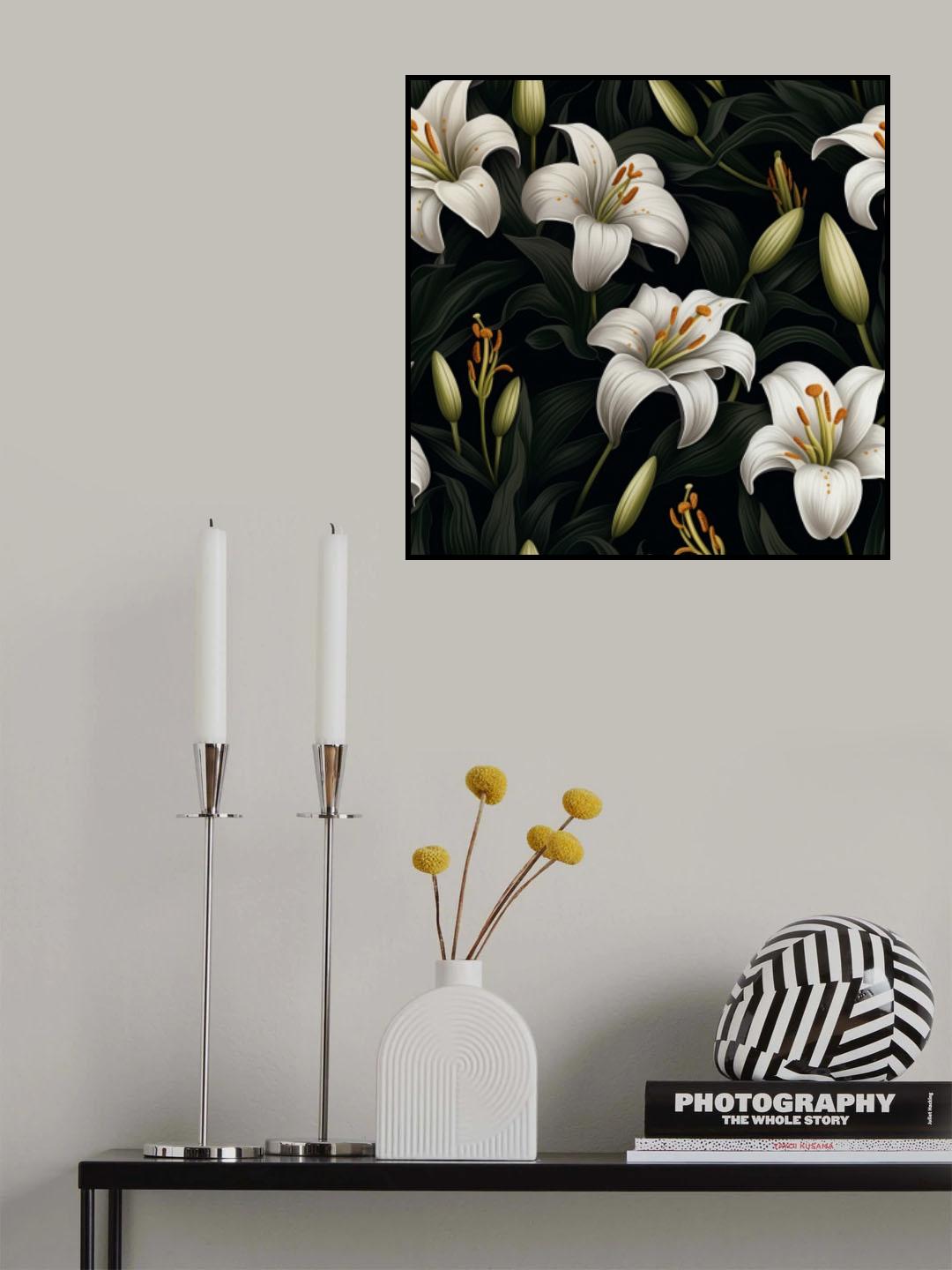 Dark Floral 5 Poster och Canvastavla