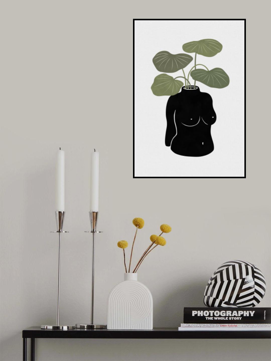 Boob Tanical Vase Poster och Canvastavla