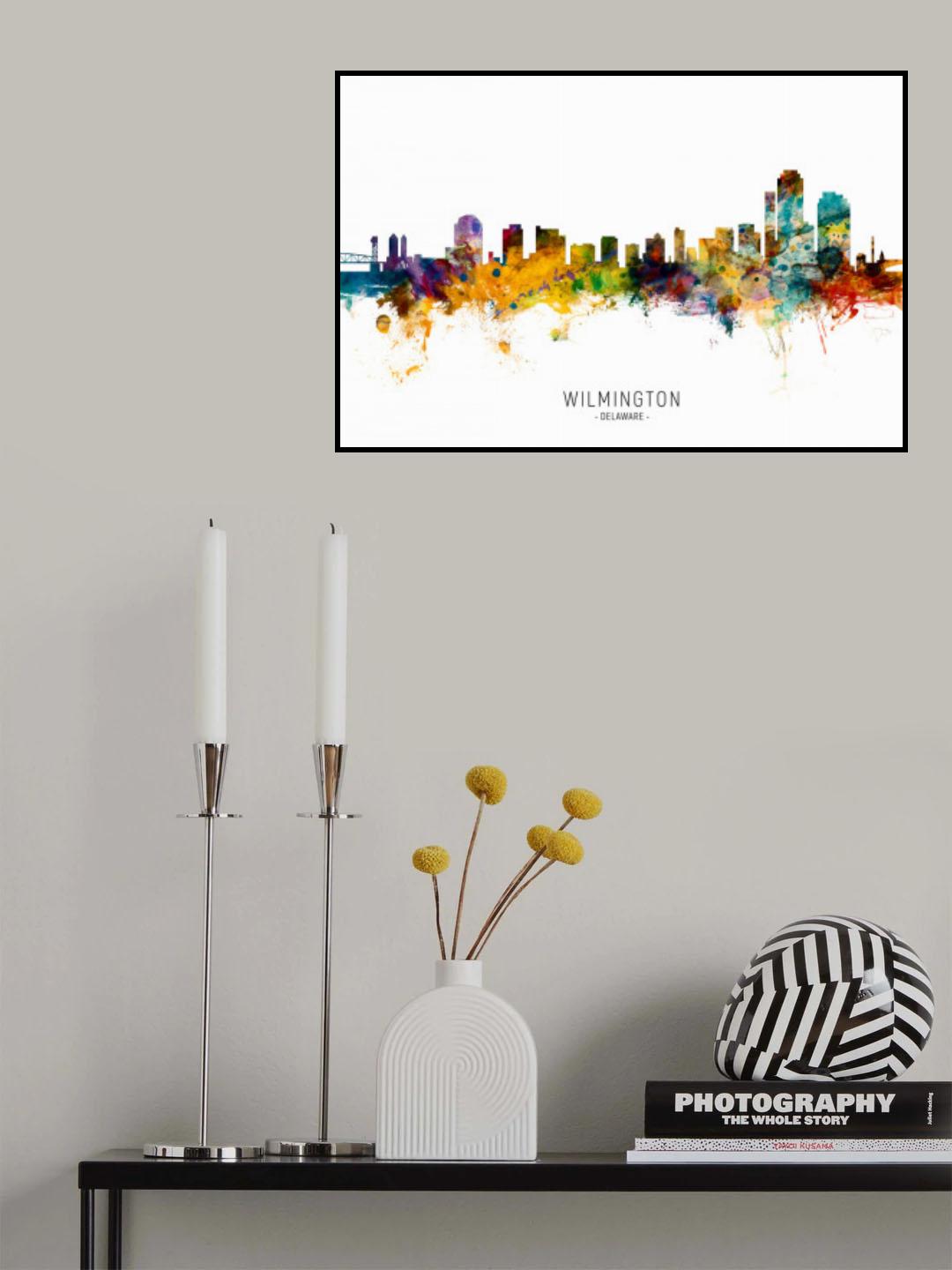 Wilmington Delaware Skyline Poster och Canvastavla