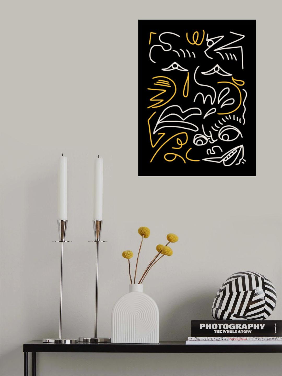 Line Art Portraits and Faces Poster och Canvastavla
