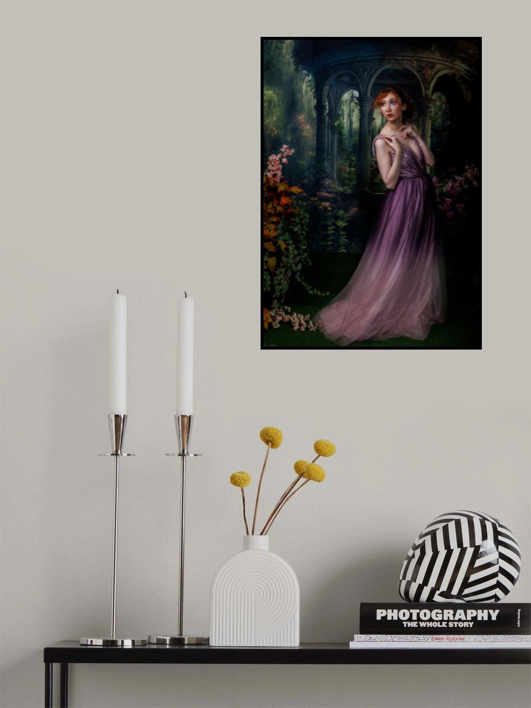 Young lady in garden Poster och Canvastavla