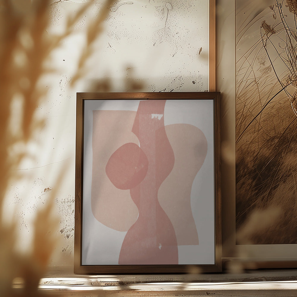 Peach Paper Cut Composition No.1 Poster och Canvastavla