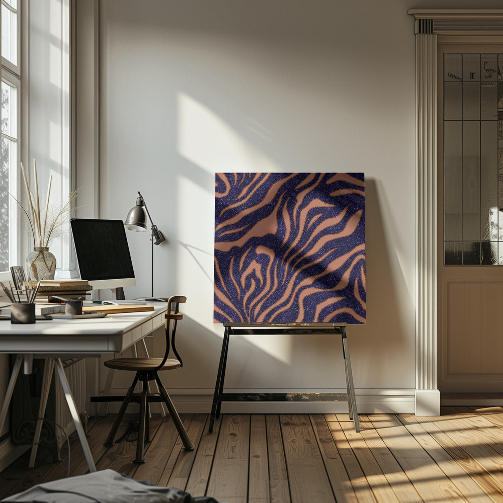 Purple Salmon Pattern 6 Stroke Poster och Canvastavla