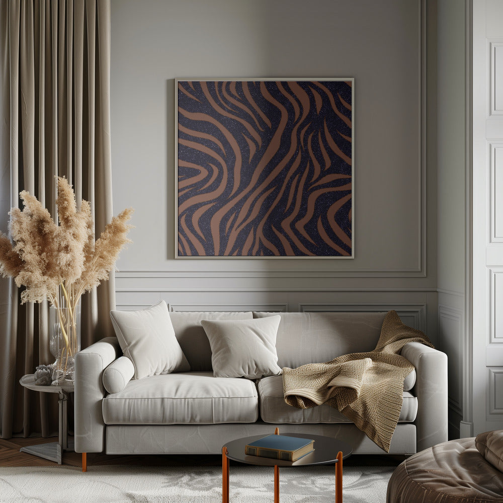 Purple Salmon Pattern 3 Stroke Poster och Canvastavla