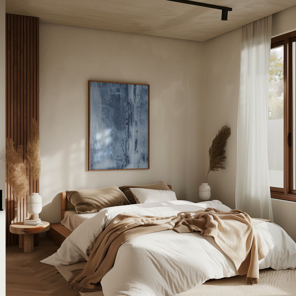 Blue Texture No 6 Poster och Canvastavla
