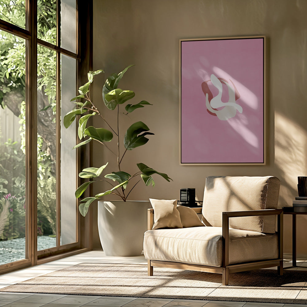 Pink Abstract Poster och Canvastavla