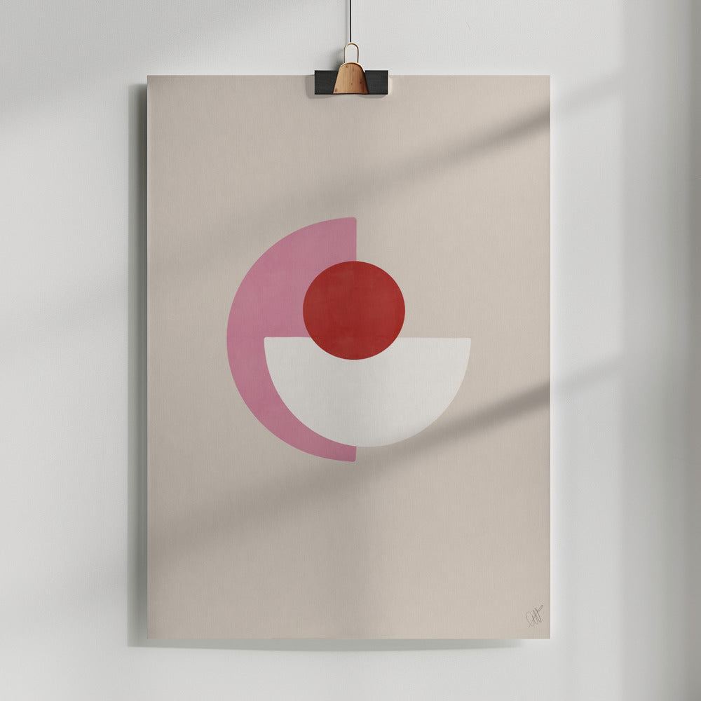 Red and Pink Abstract No. 2 Poster och Canvastavla