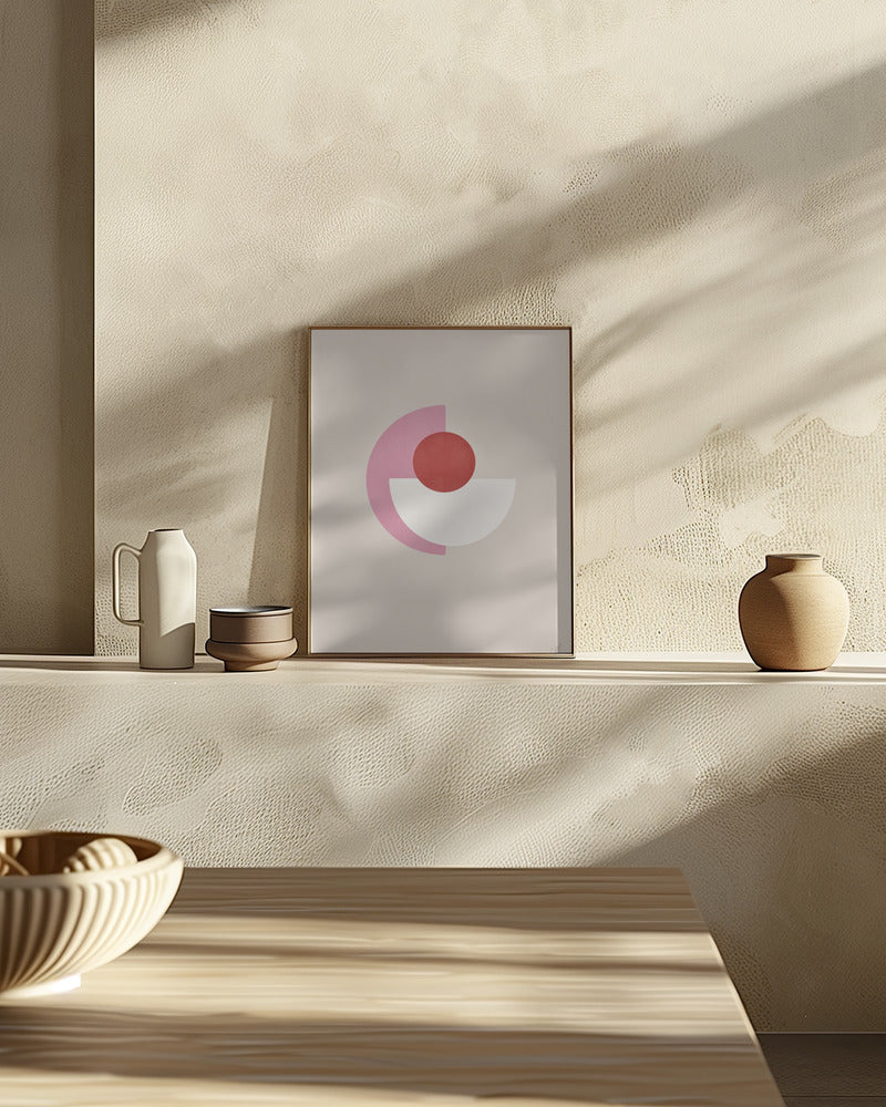 Red and Pink Abstract No. 2 Poster och Canvastavla