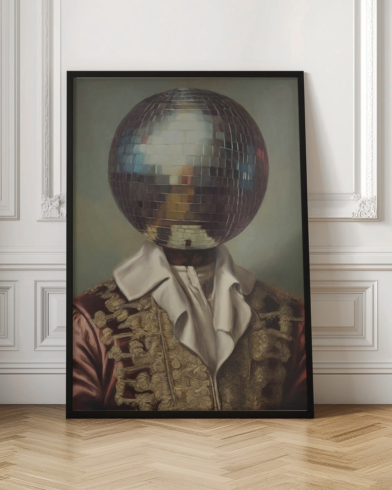 DiscoHead King / Altered Collage Art Poster och Canvastavla