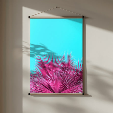 Electric Pink Palm Fronds Poster och Canvastavla