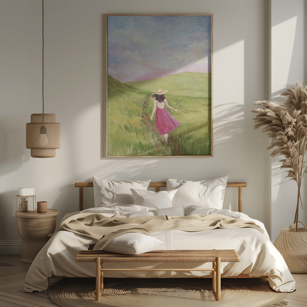 Girl in a meadow Poster och Canvastavla