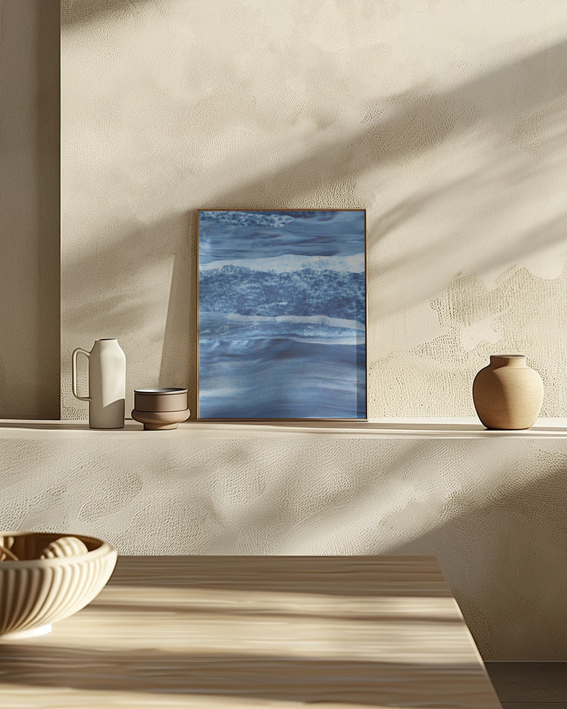 Blue Texture No 4 Poster och Canvastavla