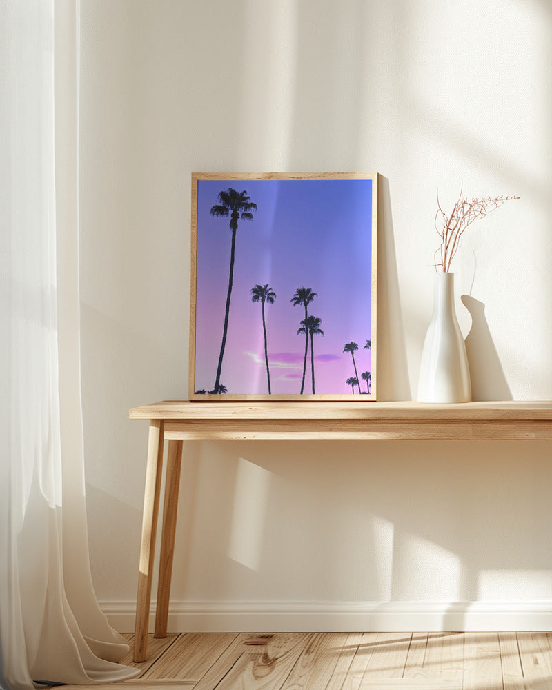 Palm Tree Sunset Poster och Canvastavla