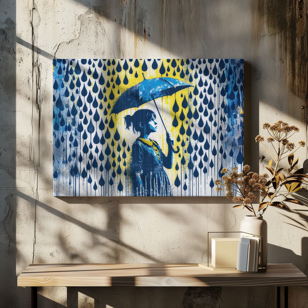 Umbrella Girl Poster och Canvastavla