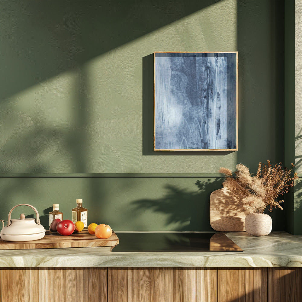 Blue Texture No 6 Poster och Canvastavla