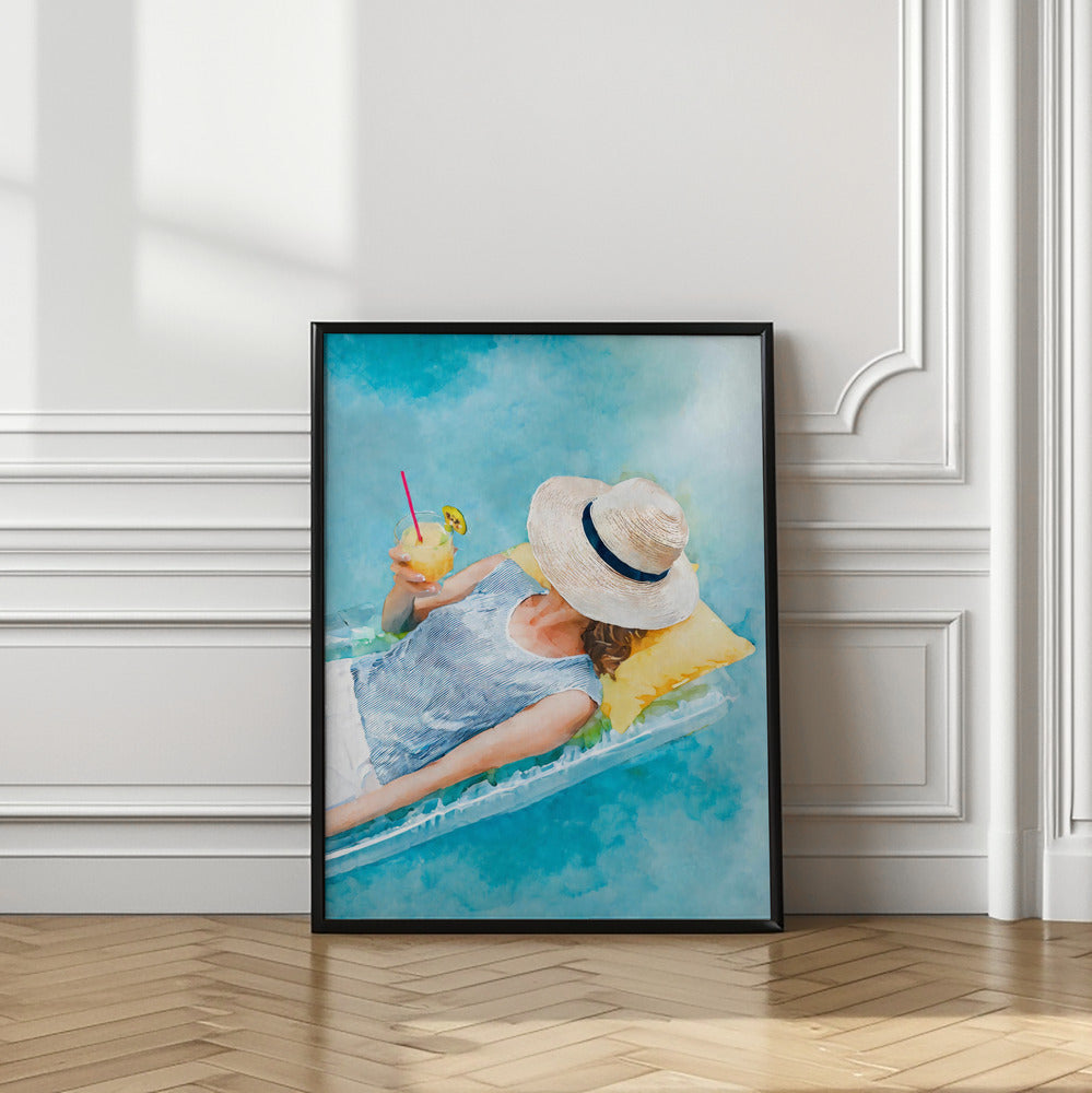 Pool Lady Poster och Canvastavla