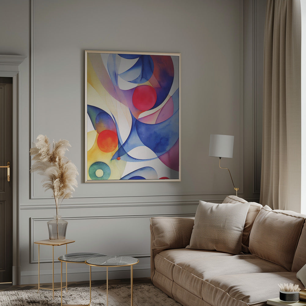 Nature Inspired Abstract Watercolor (Day 70) Poster och Canvastavla