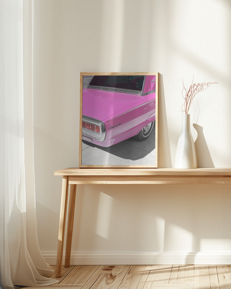 Vintage Pink 1965 Thunderbird Poster och Canvastavla