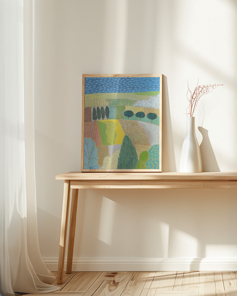 Blue Skies Poster och Canvastavla