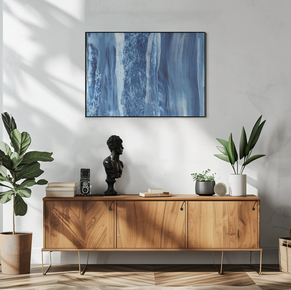 Blue Texture No 4 Poster och Canvastavla