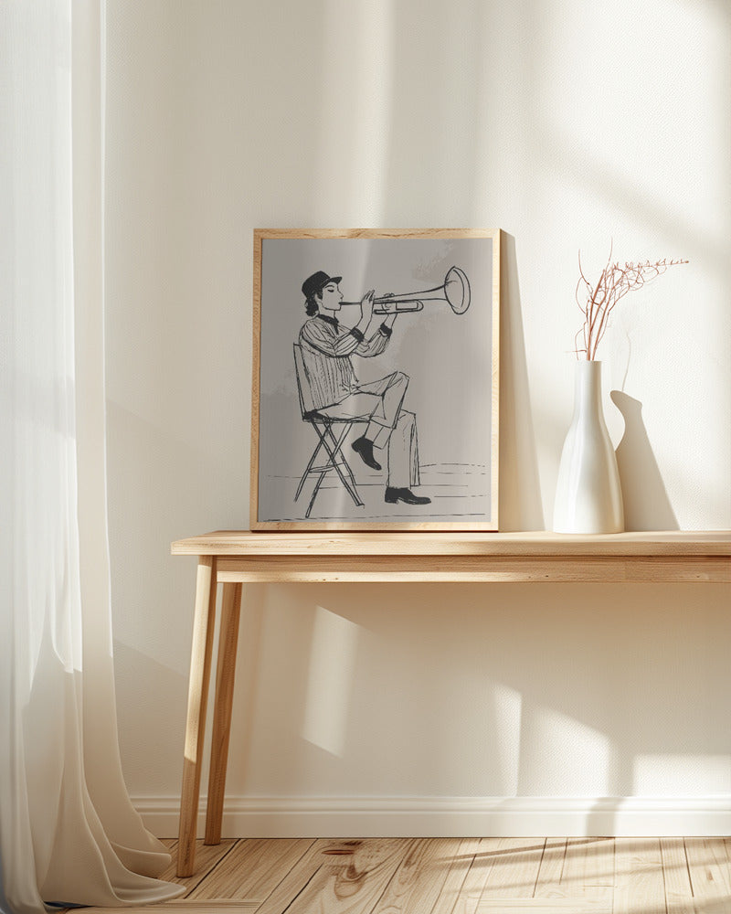 Trumpet Man Poster och Canvastavla